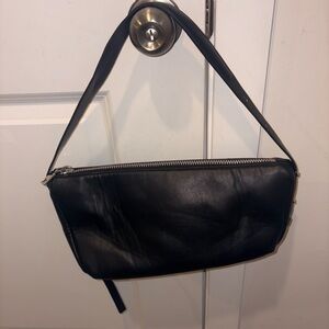 Black Leather Shoulder Bag